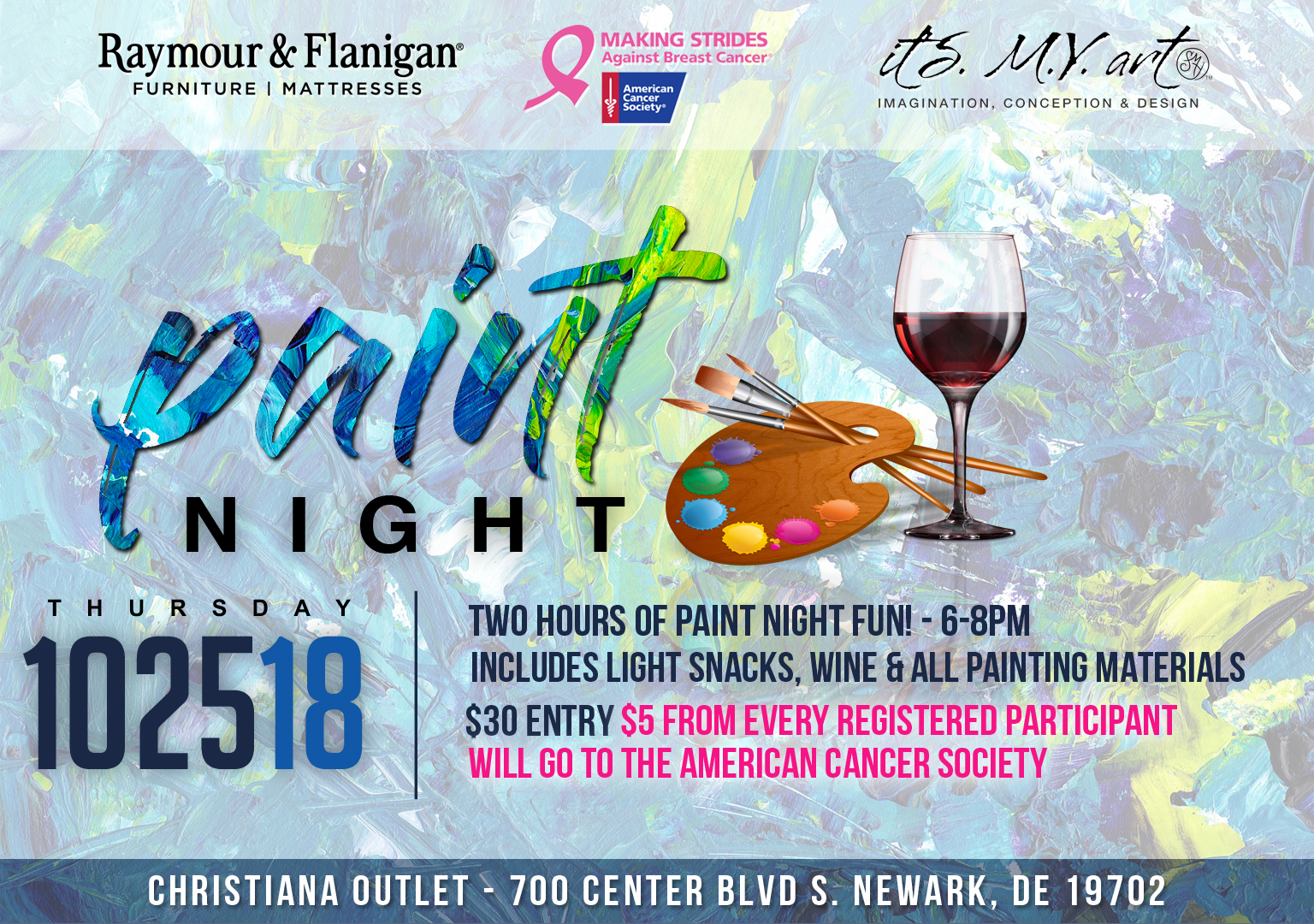Paint Night Fundraiser for Breast Cancer Awareness Newark, DE